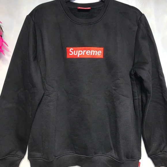 supreme black sweatshirt